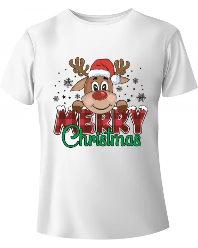 T-shirt Christmas Reindeer "Merry Christmass" - BanByte.com