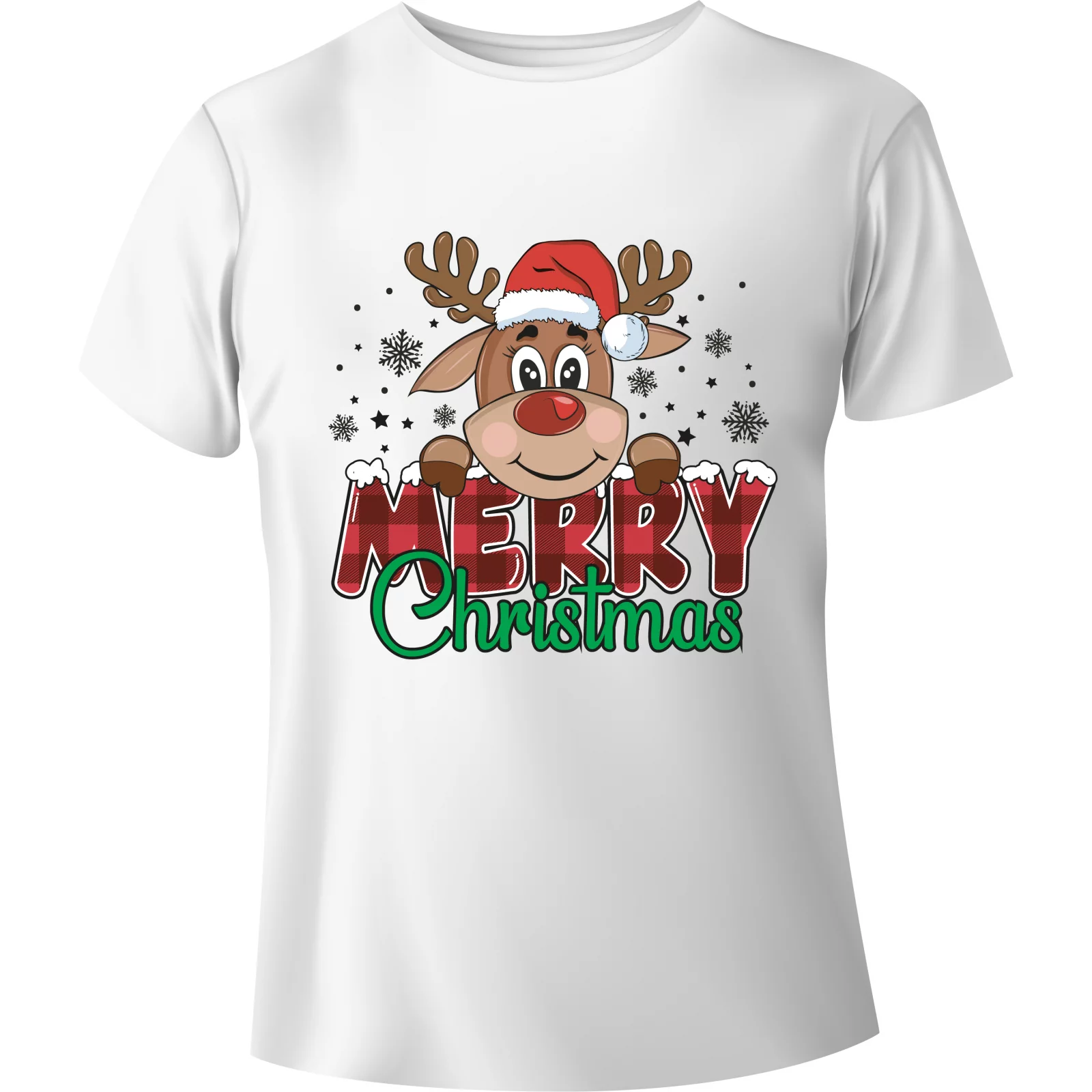 T-shirt Christmas Reindeer "Merry Christmass" - BanByte.com