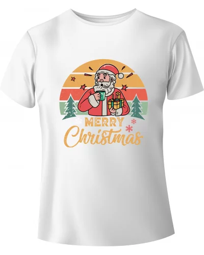 T-shirt Świąteczny Święty Mikołaj "Merry Christmass" - BanByte.com