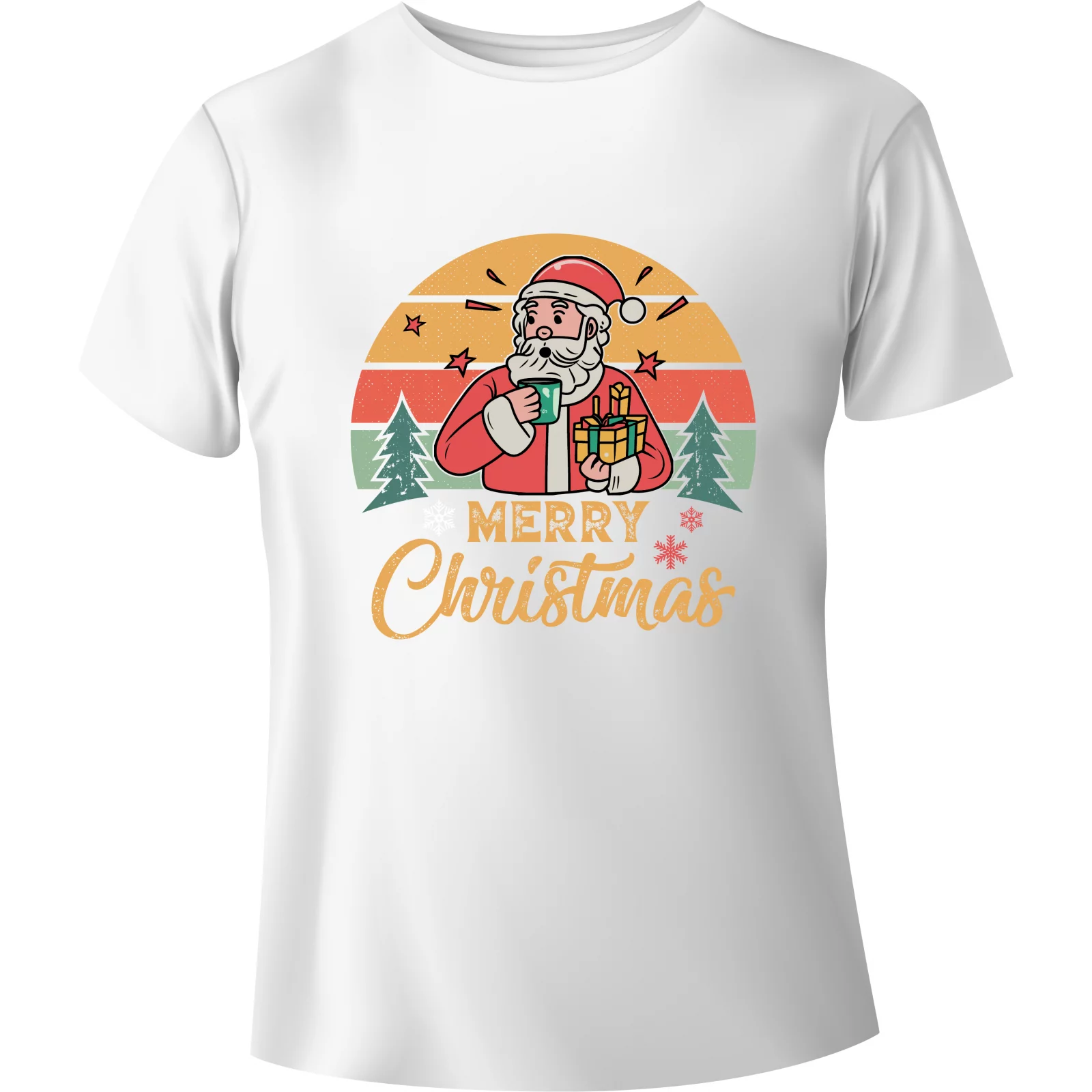 T-shirt Christmas Santa Claus "Merry Christmass" - BanByte.com