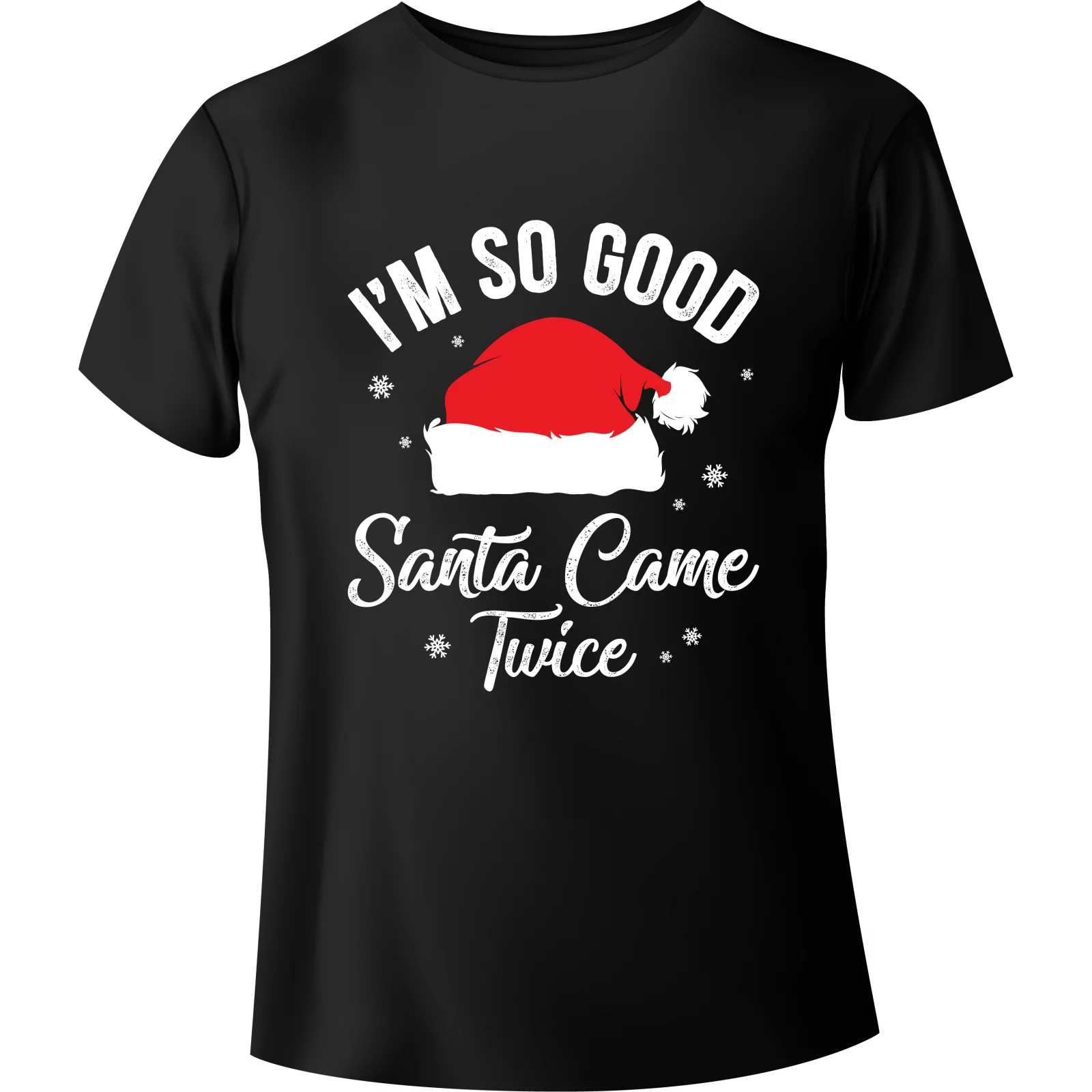 T-shirt Christmas Santa Claus "Santa Came Twice" - BanByte.com