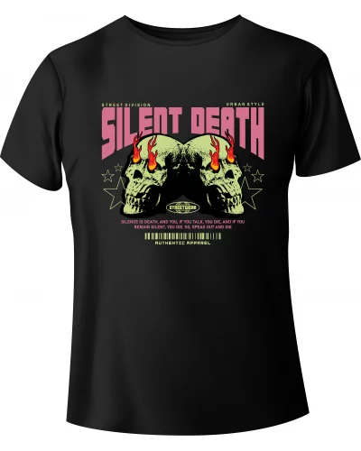 T-shirt - Urban style "SILENT DEATH"