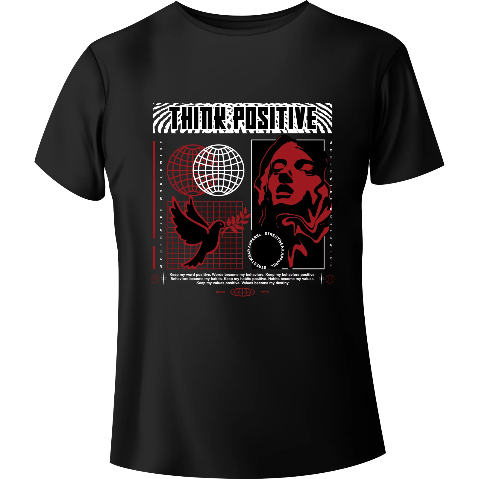 T-shirt "THINK POSITIVE"