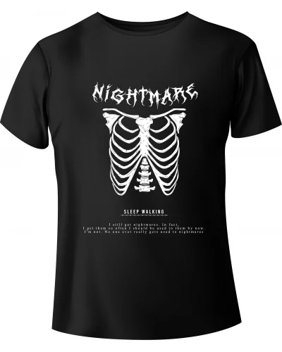 T-shirt Skelet "NIGHTMARE"