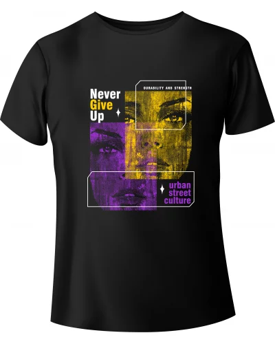 T-shirt - Urban street "NEVER GIVE UP"