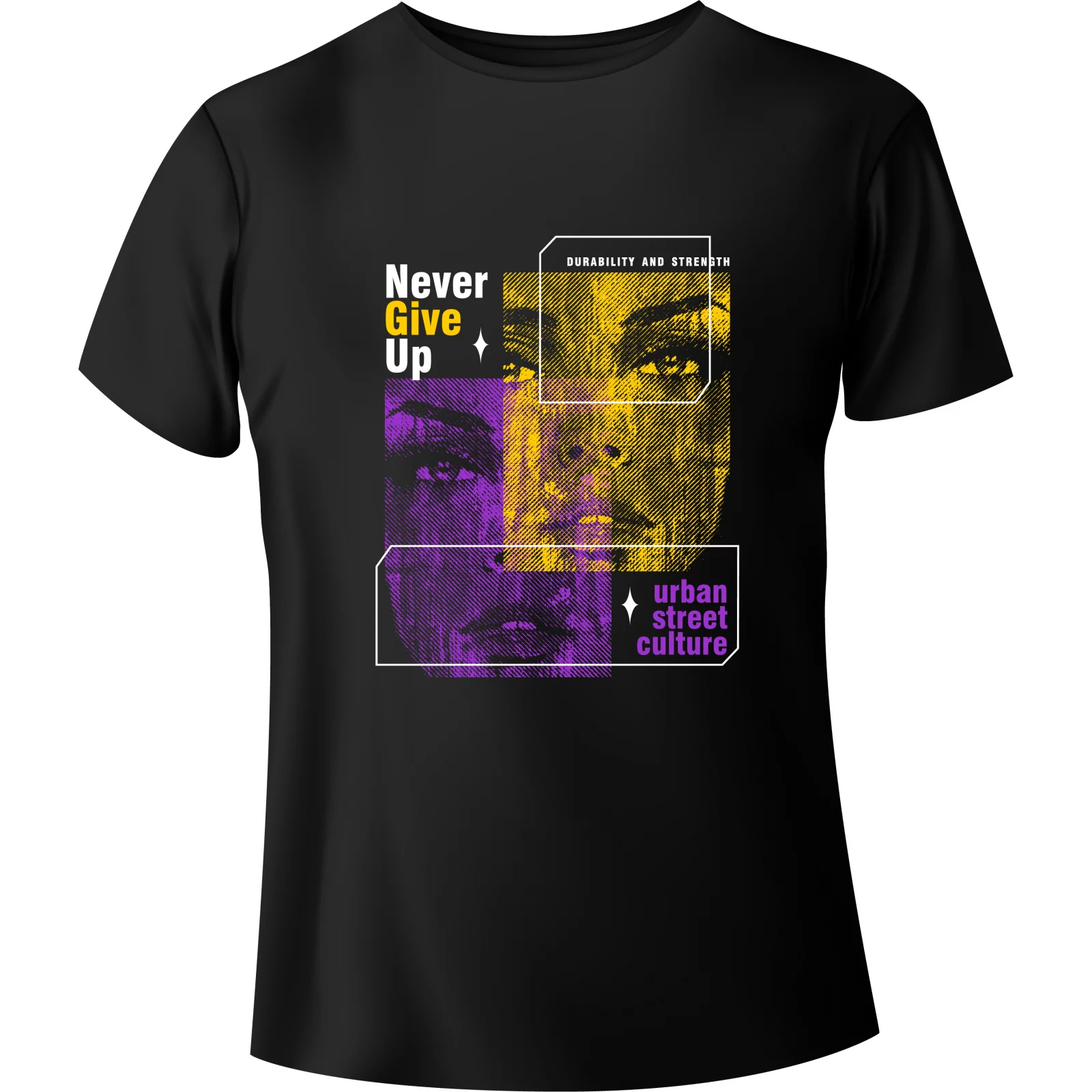 T-shirt - Urban street "NEVER GIVE UP"