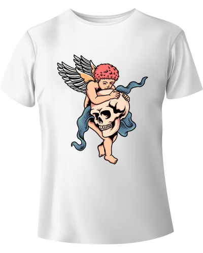 T-shirt Cupid with skull