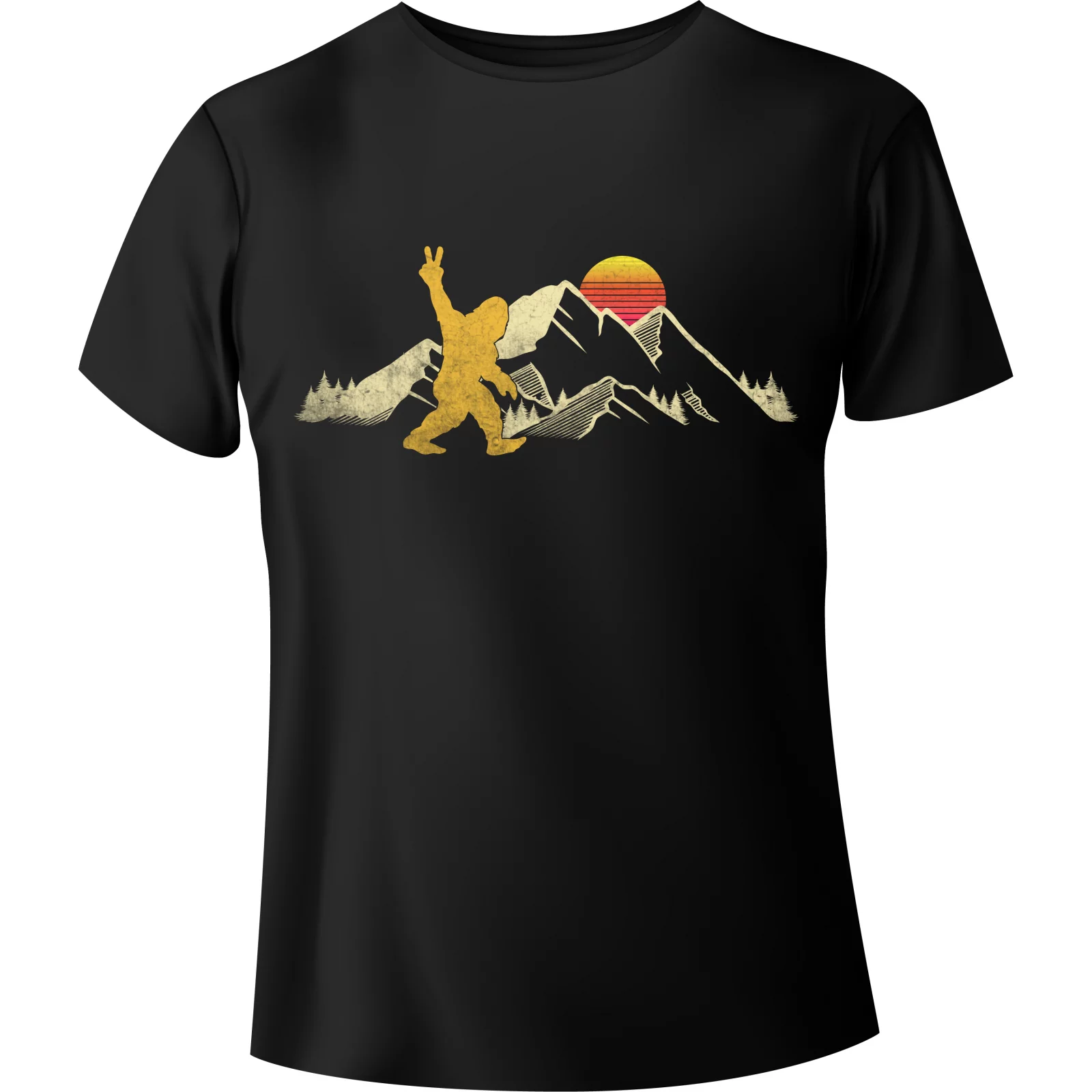 T-shirt Vintage "Bigfoot in the mountains"