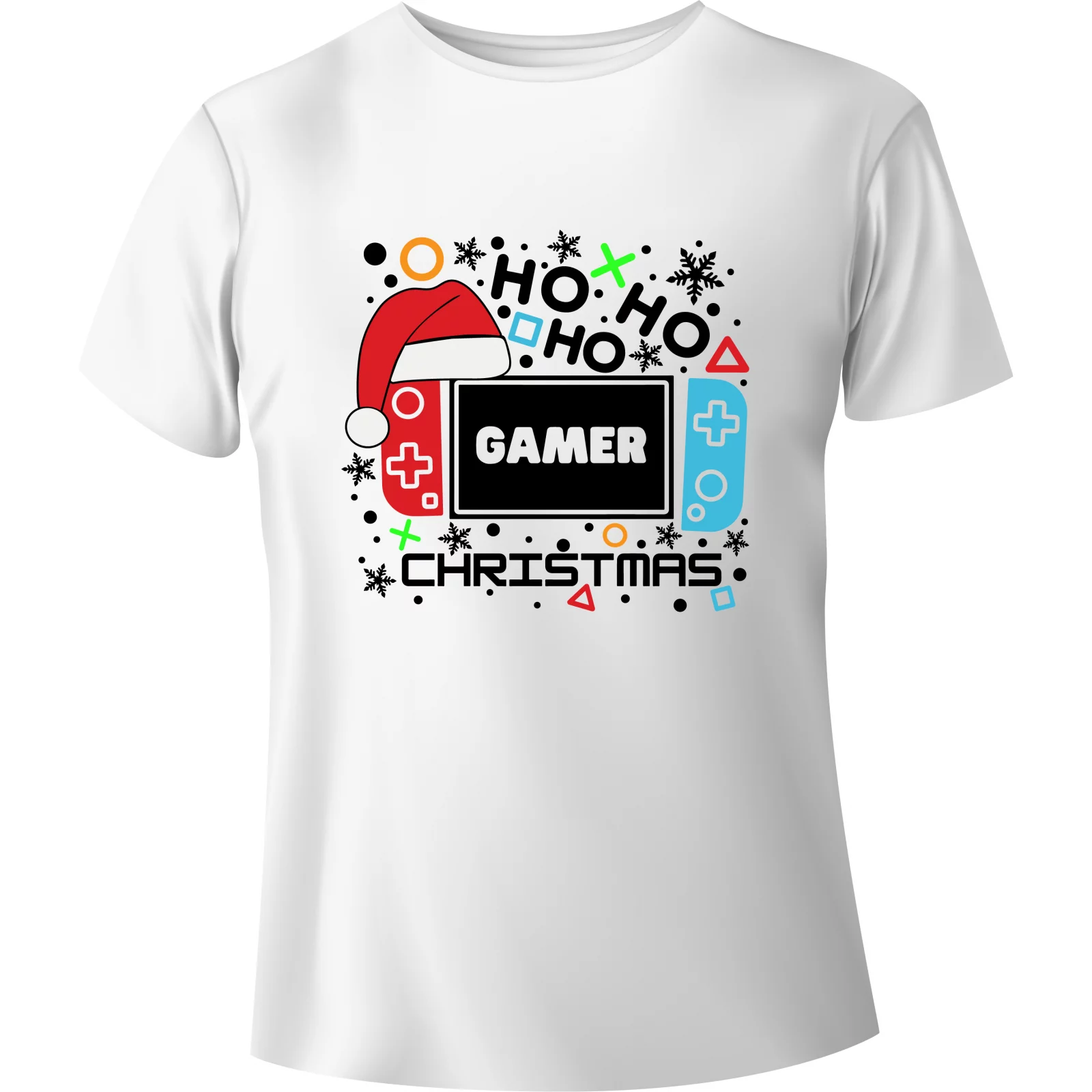 T-shirt Świąteczny Gracz "Christmas Gamer" - BanByte.com