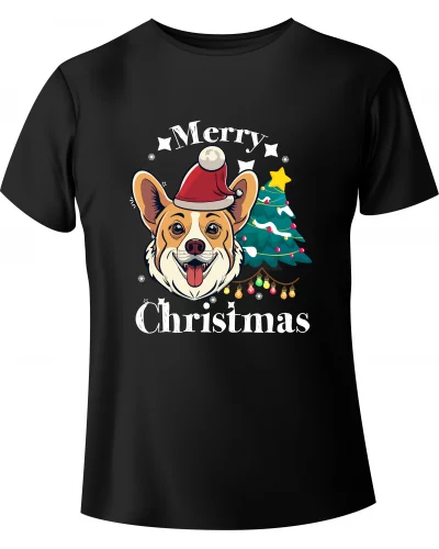 T-shirt Świąteczny Corgi Dog - BanByte.com