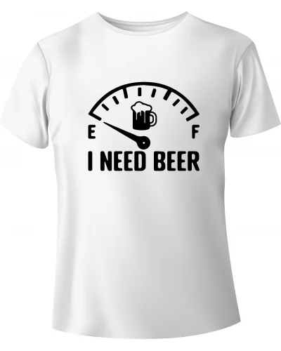 Koszulka męska "I NEED BEER" - BanByte.com